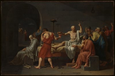 De dood van Socrates door Jacques Louis David