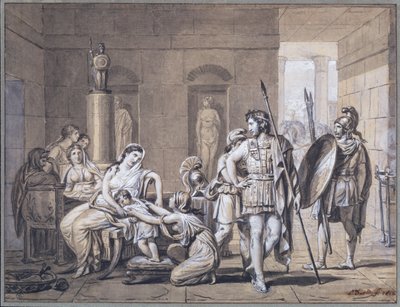 Het vertrek van Hector door Jacques Louis David