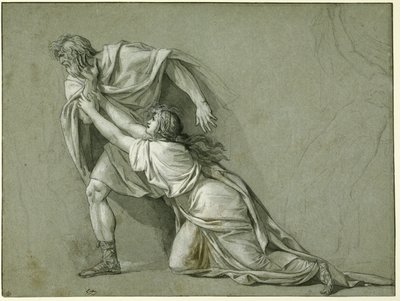 Het Vertrek van Marcus Attilius Regulus naar Carthago, 1785-86 door Jacques Louis David