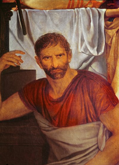 De Lictoren brengen Brutus de lichamen van zijn zonen (detail), 1789 door Jacques Louis David