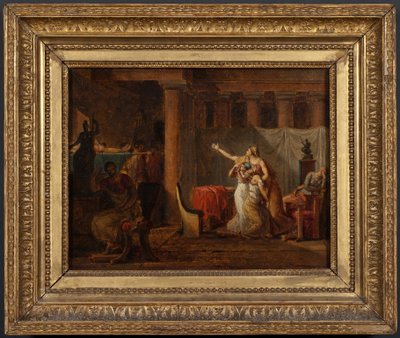 De lictoren brengen Brutus de lichamen van zijn zonen terug. Studie door Jacques Louis David