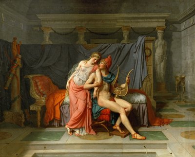 De Liefdes van Helena en Paris door Jacques Louis David