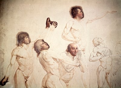 De Eed op de Kaatsbaan (detail) door Jacques Louis David