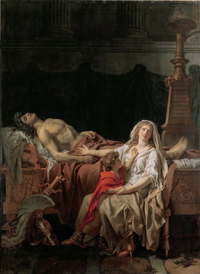 Het verdriet van Andromache, 1783 door Jacques Louis David