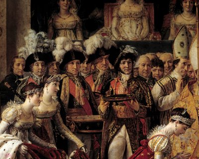 De Rite van Napoleon. Detail met Josephine en Philippe Henri, Markies van Segur door Jacques Louis David