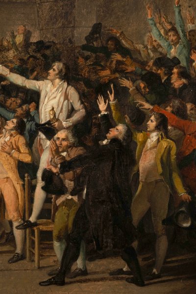 De Eed op de Kaatsbaan, 20 juni 1789, (detail) door Jacques Louis David