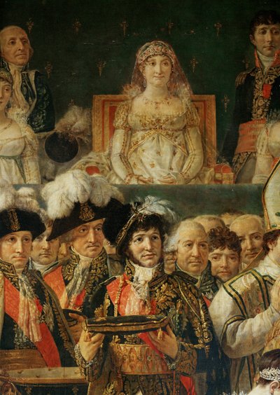 De kroning van Napoleon I door paus Pius VII in de kathedraal Notre-Dame de Paris ... door Jacques Louis David
