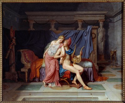 De liefde van Parijs en Helene door Jacques Louis David
