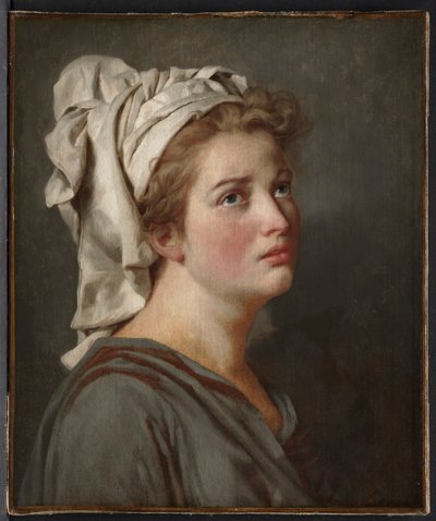 Jonge Vrouw met een Tulband, ca. 1780 door Jacques Louis David