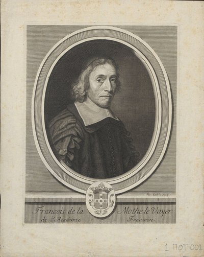 Portret van François de La Mothe le Vayer door Jacques Lubin
