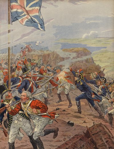 Napoleon Bonaparte leidt de aanval bij het Beleg van Toulon door Jacques Marie Gaston Onfray de Breville (Job)