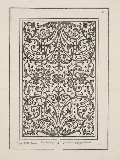 Ontwerp voor Parterre, uit Theatre des Plans et Jardinages, pub.1652 door Jacques Mollet