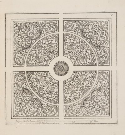 Ontwerp voor Parterre, uit Theatre des Plans et Jardinages, uitgegeven 1652 door Jacques Mollet