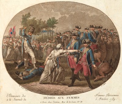 Dapperheid van Parijse vrouwen op 5 oktober 1789: opgedragen aan vrouwen door Jacques Philippe Caresme