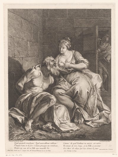 Cimon door Pero gevoed (Caritas Romana) door Jacques Philippe Le Bas
