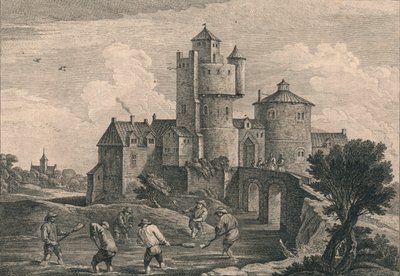 Le Chateau De Teniers, 1740 door Jacques Philippe Le Bas