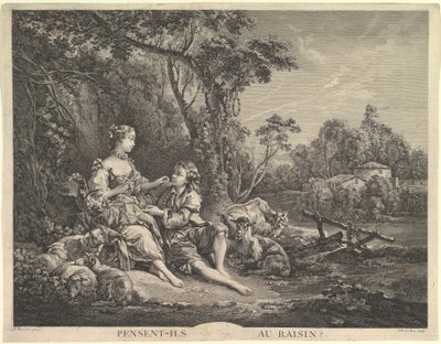Denken ze aan de druif door Jacques Philippe Le Bas