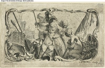 Putti in oorlog door Jacques Philippe Le Bas