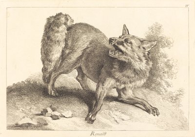 Vos door Jacques Philippe Le Bas and Jean Eric Rehn after Jean Baptiste Oudry