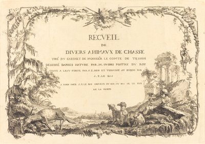 Titelpagina door Jacques Philippe Le Bas and Jean Eric Rehn after Jean Baptiste Oudry