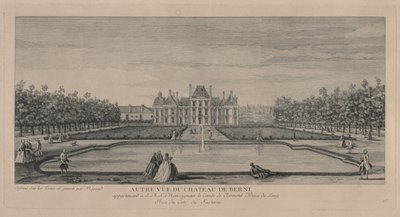 Kasteel van Berny vanuit de tuinen door Jacques Rigaud