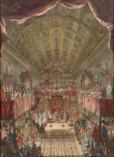 Het huwelijk van prinses Anne met Willem IV, prins van Oranje door Jacques Rigaud