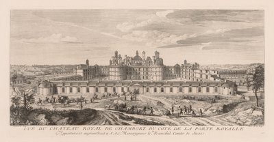 Vue du Château royal de Chambord, du côté de la Porte royale door Jacques Rigaud