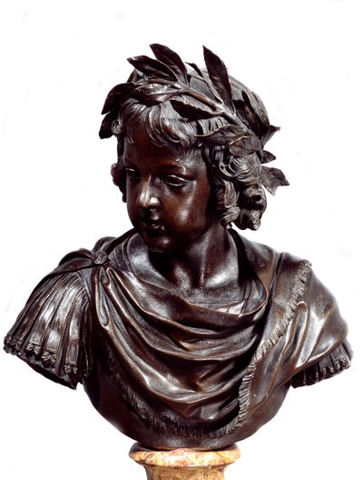 Bronzen buste van Lodewijk XIV (1638-1715) als kind, toegeschreven aan Jacques Sarazin (1592-1660) Voor 1643. Parijs, Louvre Museum door Jacques Sarazin