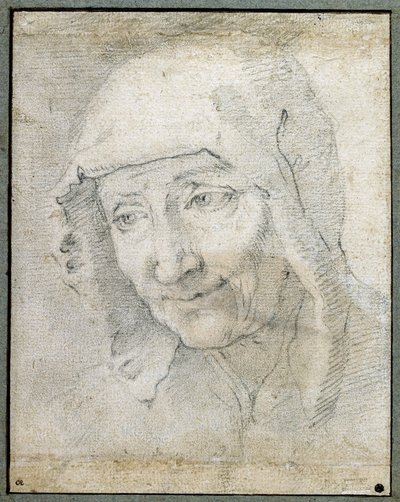 Hoofd van een oude vrouw door Jacques Stella
