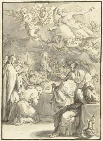 Het sterfbed van Maria door Jacques Stella