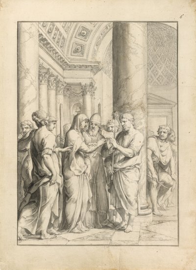 Huwelijk van de Maagd, ca. 1640 door Jacques Stella