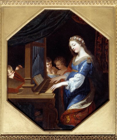Sint Cecilia die Orgel Speelt door Jacques Stella