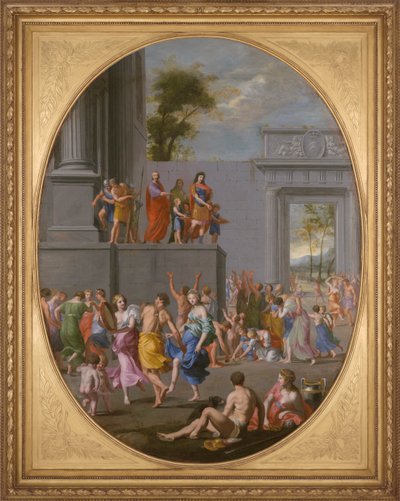 De Vrijgevigheid van Titus (Allegorie van de Vrijgevigheid van Lodewijk XIII en Kardinaal Richelieu), c.1637-38 door Jacques Stella