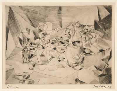 De gedekte tafel door Jacques Villon