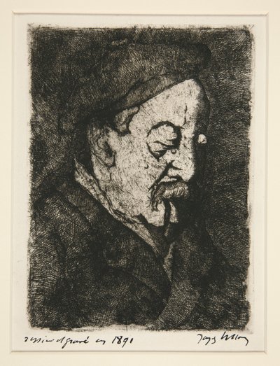 Portret van schilder-graficus Emile Nicolle door Jacques Villon