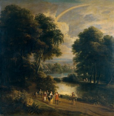 Landschap langs een rivier door Jacques d