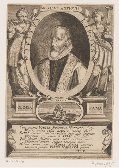 Portret van Justus Lipsius door Jacques de Fornazeris