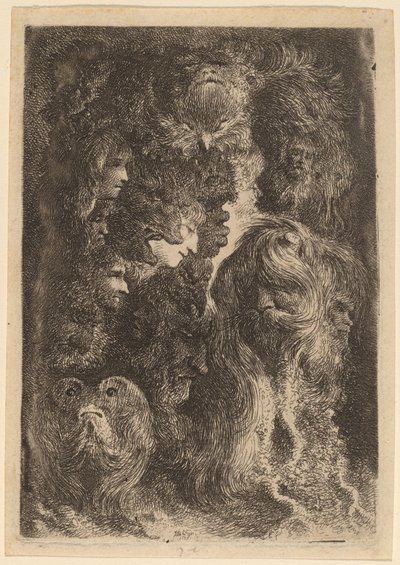 Fantastische hoofden door Jacques de Gheyn III