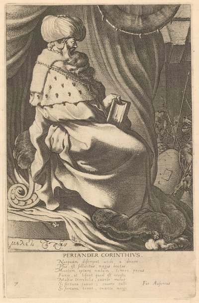 Periander Corinthius, #7 uit de serie De Zeven Wijze Mannen van Griekenland door Jacques de Gheyn III