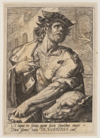 Benjamin, uit De twaalf zonen van Jacob door Jacques de Gheyn II