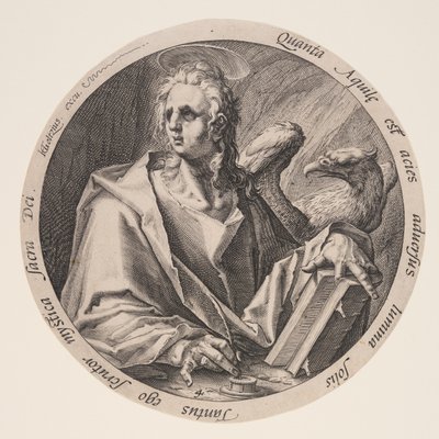 Johannes, uit De Evangelisten door Jacques de Gheyn II