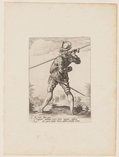 Pikeman, van officieren en soldaten van de lijfwacht van keizer Rudolph II door Jacques de Gheyn II