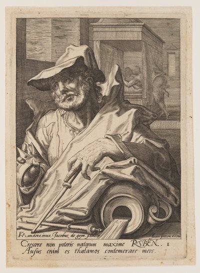 Ruben, uit De twaalf zonen van Jacob door Jacques de Gheyn II