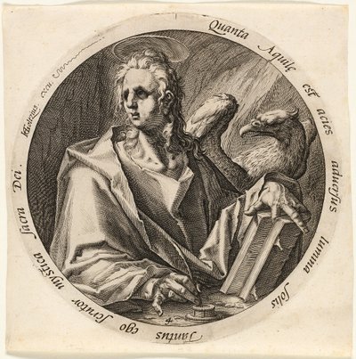 Johannes, plaat vier uit De vier evangelisten door Jacques de Gheyn II