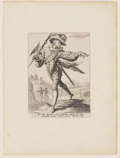 Sergeant, van officieren en soldaten van de lijfwacht van keizer Rudolph II door Jacques de Gheyn II