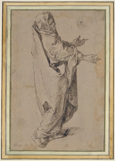 Studie voor een Staande Maagd Maria door Jacques de Gheyn II