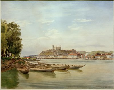 Uitzicht op Pressburg door Jakob Alt