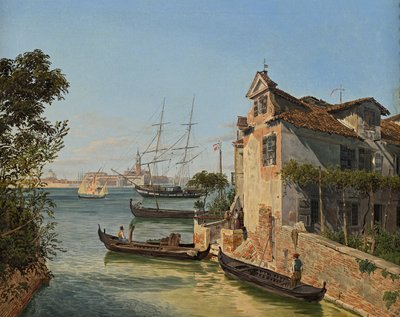 Uitzicht op San Giorgio Maggiore in Venetië door Jakob Alt