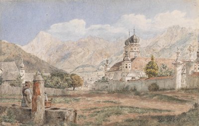 Uitzicht op Stift Stams in Tirol door Jakob Alt
