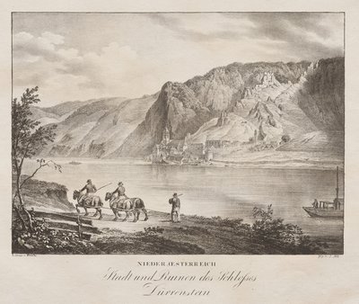Neder-Oostenrijk, Stad en Ruïnes van het Kasteel door Jakob Alt